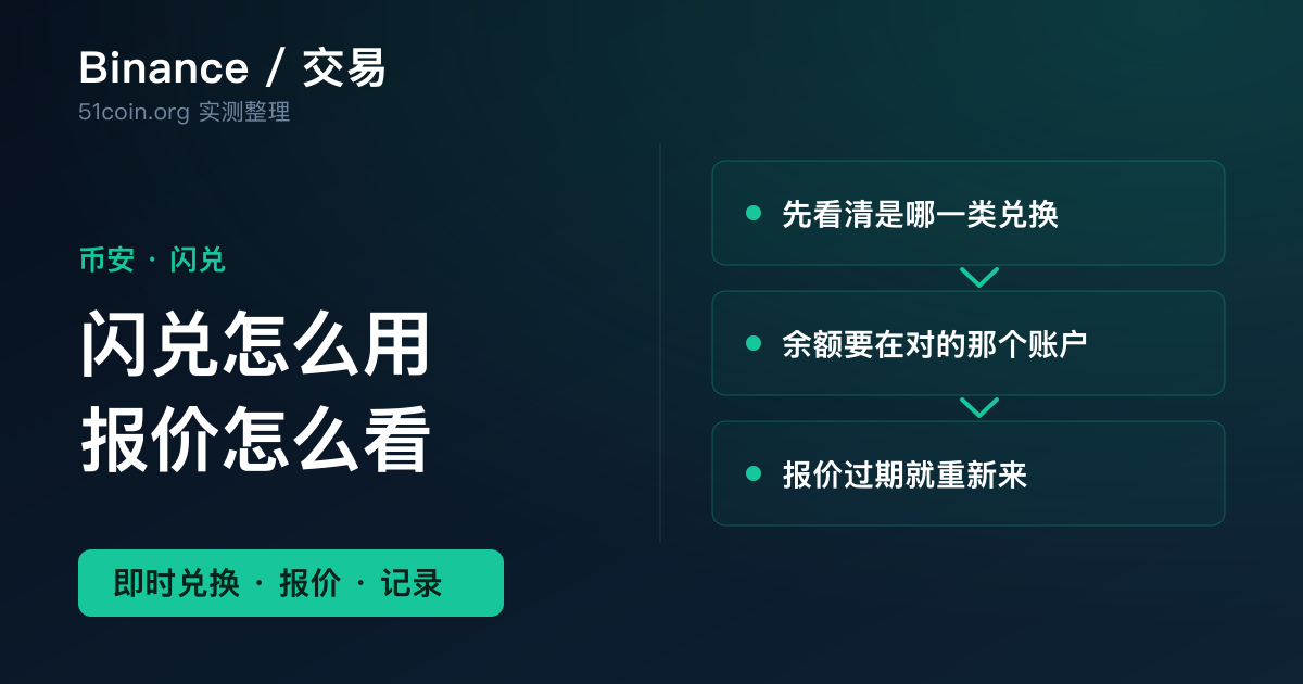 币安闪兑操作教程封面